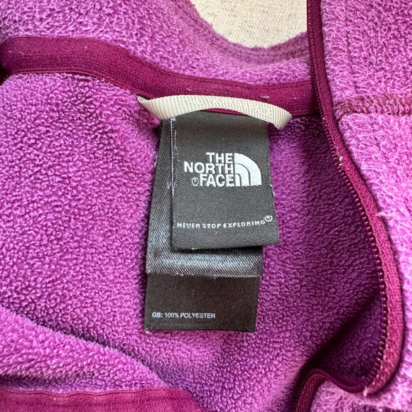 The North Face Women's Glacier 1/4 Zip Lightweight Fleece Pullover Purple Large - Picture 6 of 6